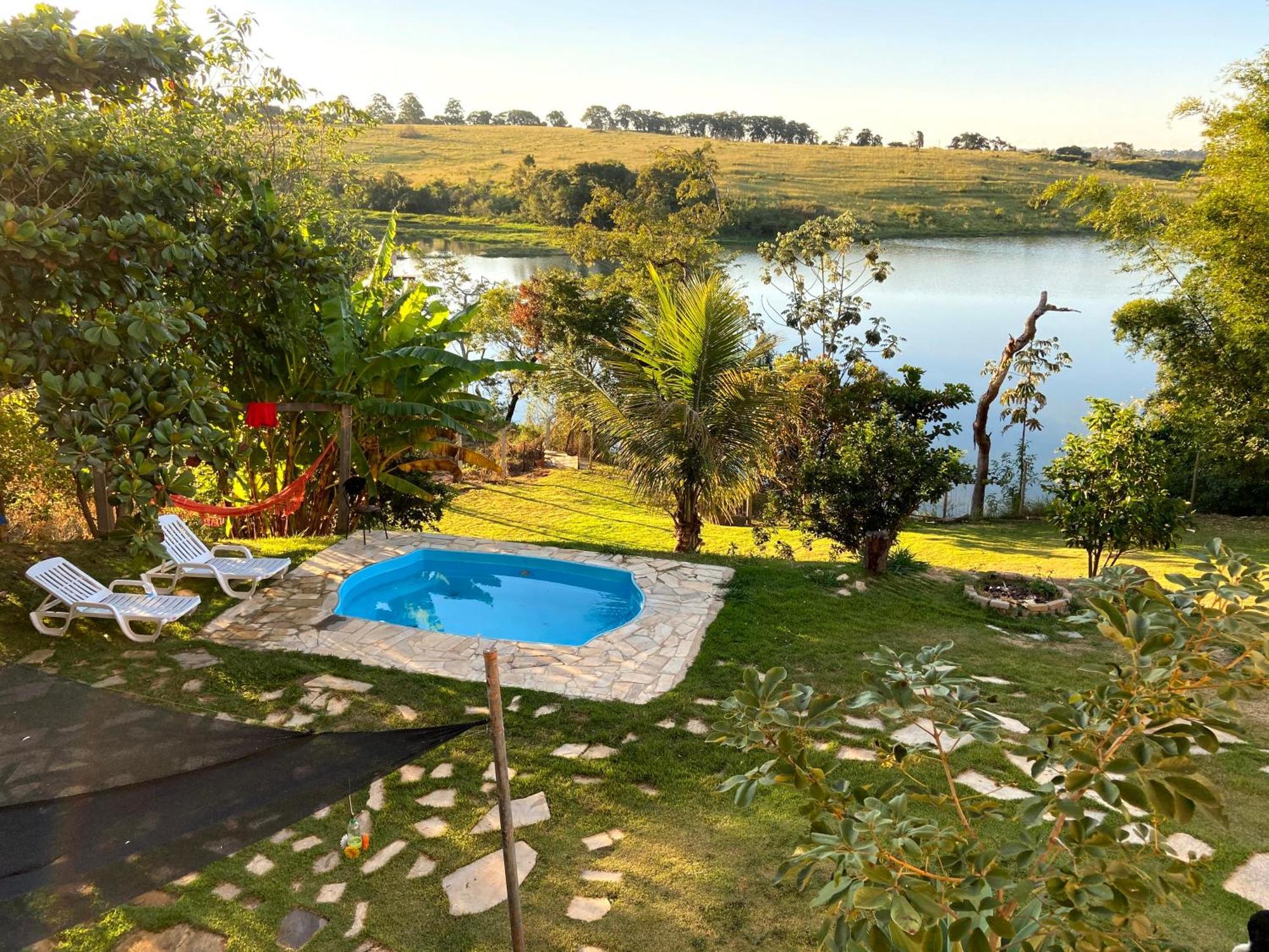 Casa Com Piscina Fundo Pra Represa E Ar Condicionado Casinhabrancadevaranda Ijaci Exterior foto